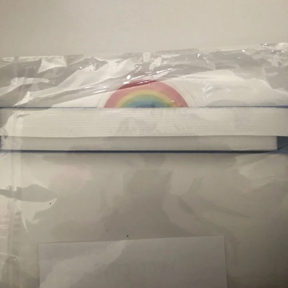 Boys Blue Rainbow Design Protective Kid's‎ Reusable Transparent Full Face Shield